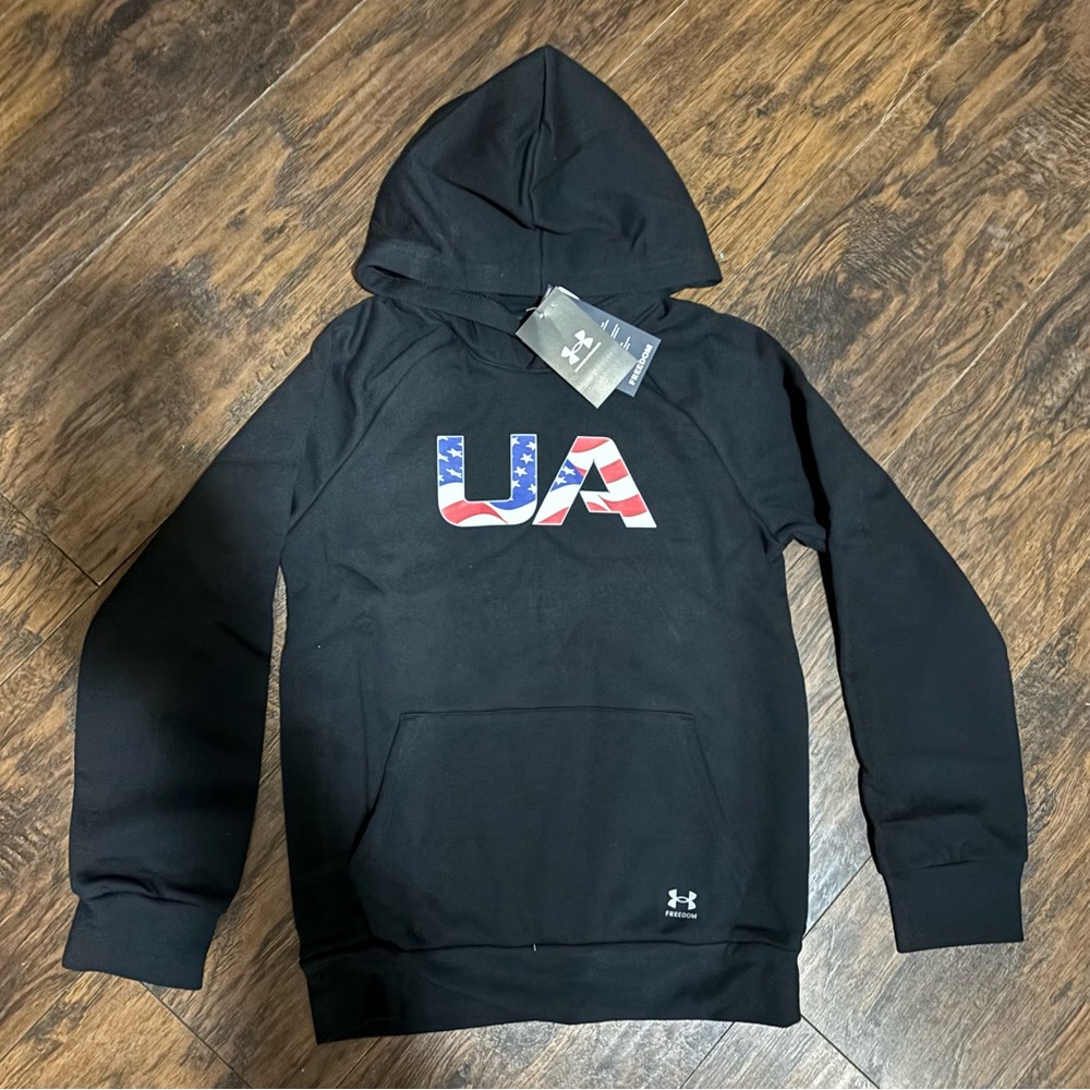 Under Armour Black Hoodie with USA Graphic